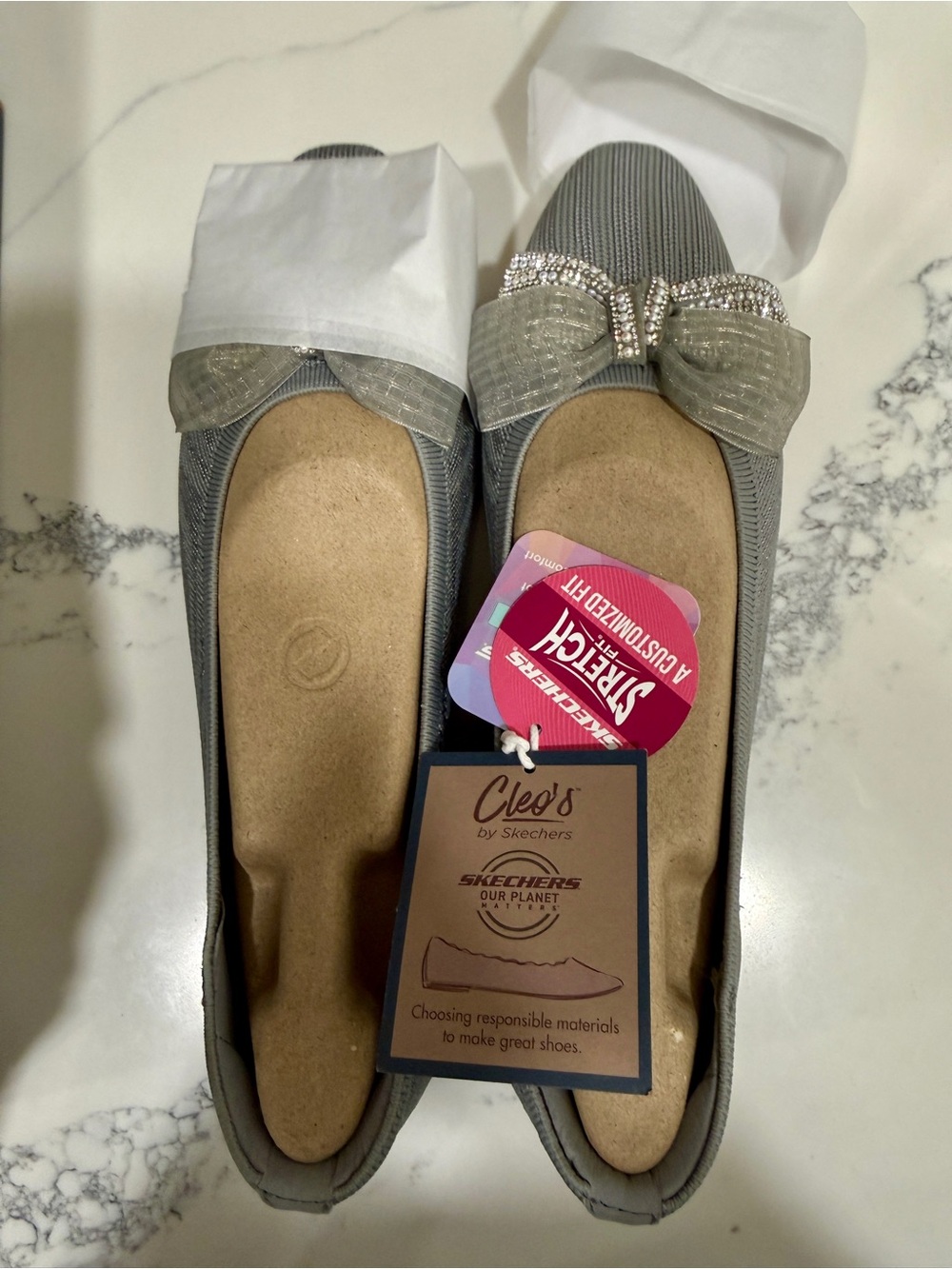 Skechers Cleo Point “Glitzy Haze” Ballet Flats (Size 9.5)